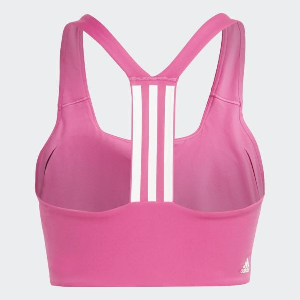 Soutien-gorge D'entraînement à Maintien Moyen Adidas Fuchsia Powerimpact