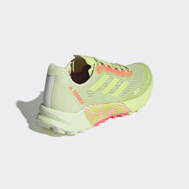 Terrex Agravic Flow 2.0 Gore-tex Chaussures De Course Sur Sentier Citron Vert Adidas
