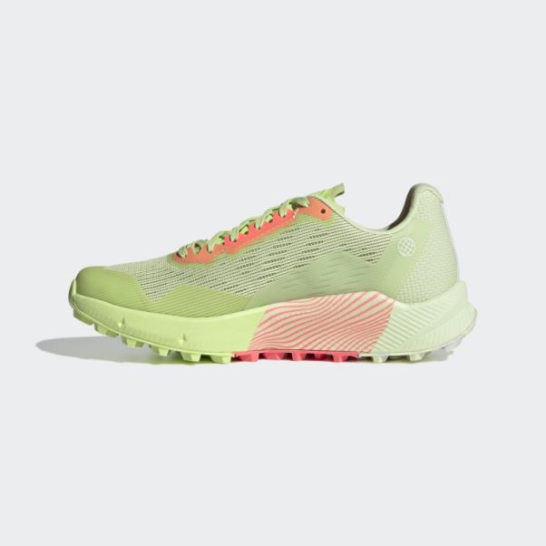 Terrex Agravic Flow 2.0 Gore-tex Chaussures De Course Sur Sentier Citron Vert Adidas