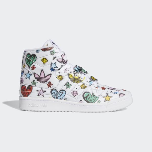 Chaussures Jeremy Scott Forum 84 Hi Mono Blanc Adidas