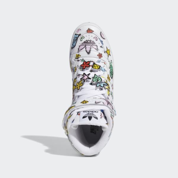 Chaussures Jeremy Scott Forum 84 Hi Mono Blanc Adidas