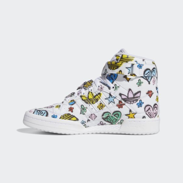 Chaussures Jeremy Scott Forum 84 Hi Mono Blanc Adidas