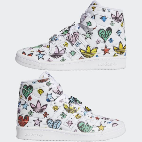 Chaussures Jeremy Scott Forum 84 Hi Mono Blanc Adidas