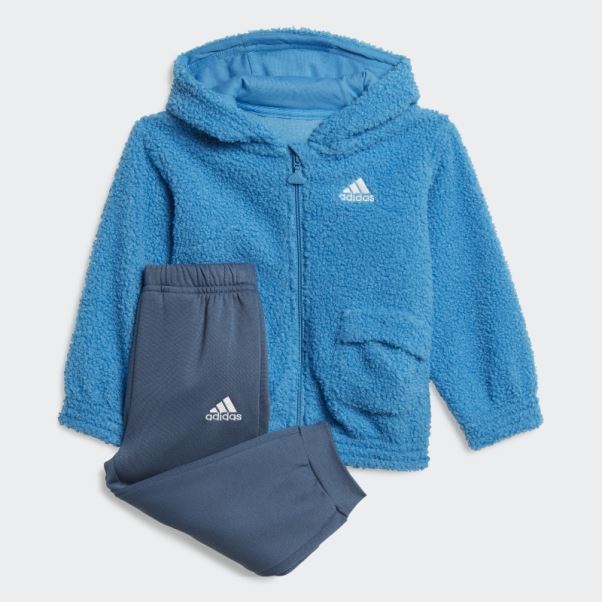 Ensemble De Jogging à Capuche En Polaire Teddy (neutre) Bleu Adidas