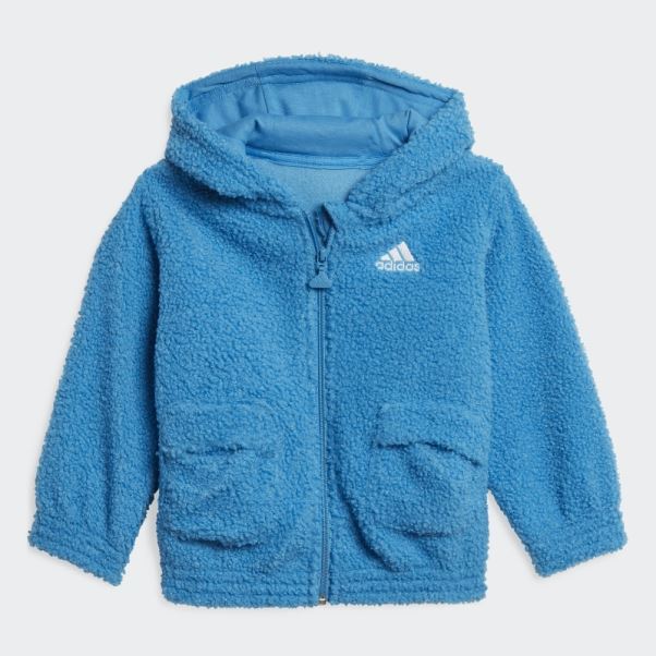Ensemble De Jogging à Capuche En Polaire Teddy (neutre) Bleu Adidas