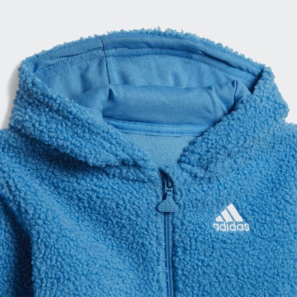 Ensemble De Jogging à Capuche En Polaire Teddy (neutre) Bleu Adidas