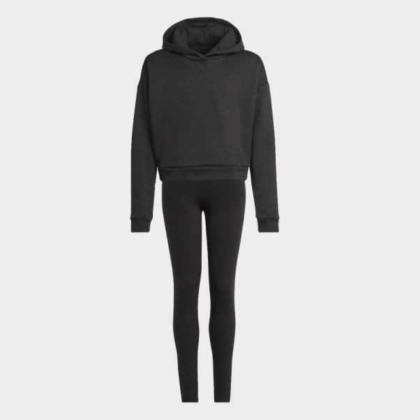 Survetement Polaire A Capuche Noir Adidas