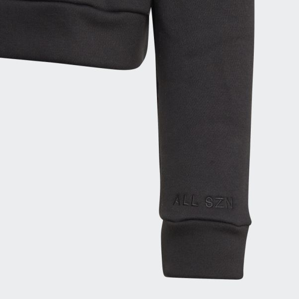 Survetement Polaire A Capuche Noir Adidas