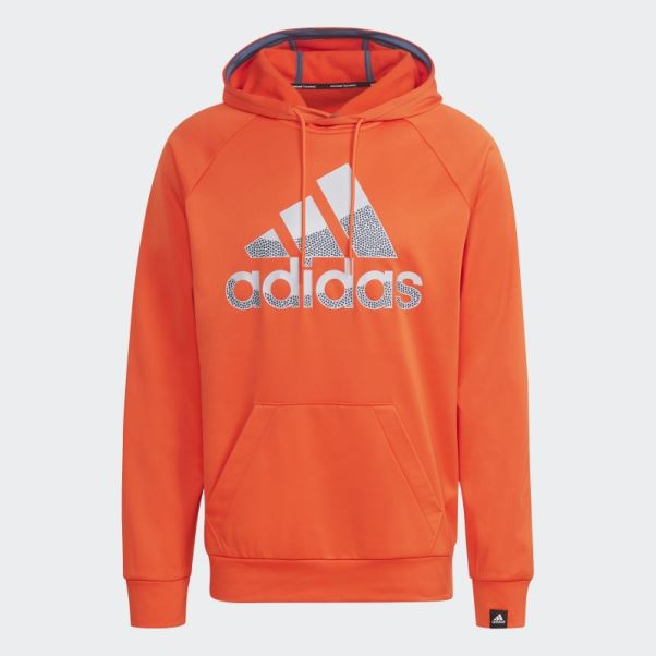 Aeroready Game And Go Gros Logo Sweat à Capuche Adidas Orange