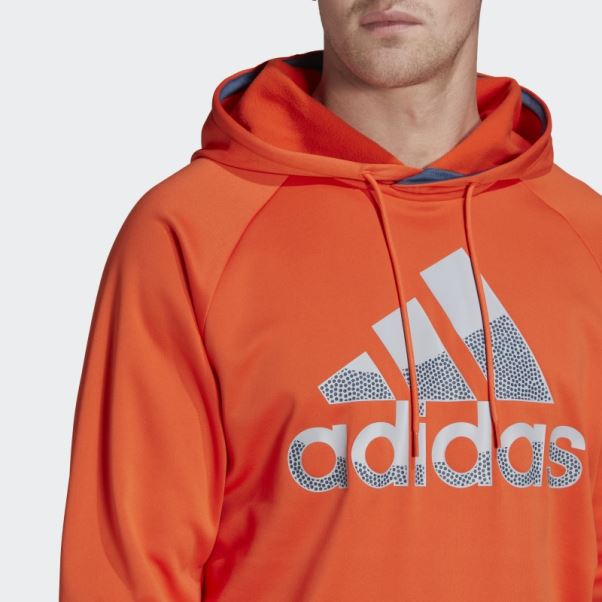 Aeroready Game And Go Gros Logo Sweat à Capuche Adidas Orange