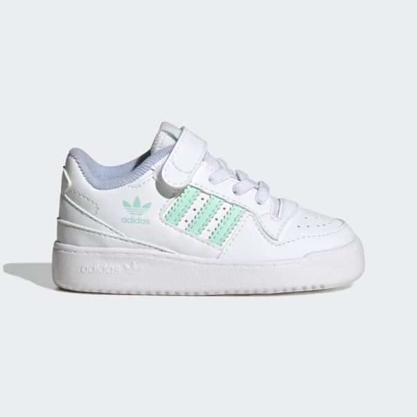 Blanc/vert/bleu Aube Adidas Forum Low Chaussures