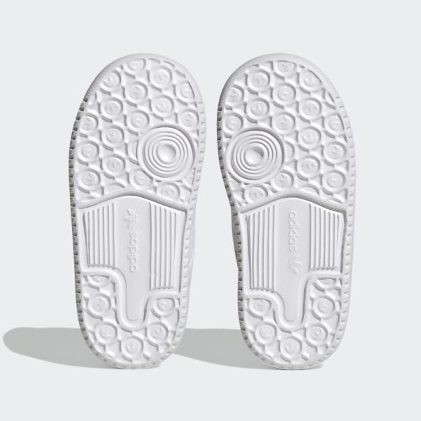 Blanc/vert/bleu Aube Adidas Forum Low Chaussures