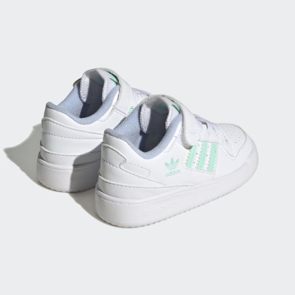 Blanc/vert/bleu Aube Adidas Forum Low Chaussures