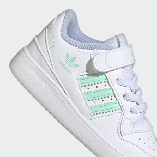 Blanc/vert/bleu Aube Adidas Forum Low Chaussures