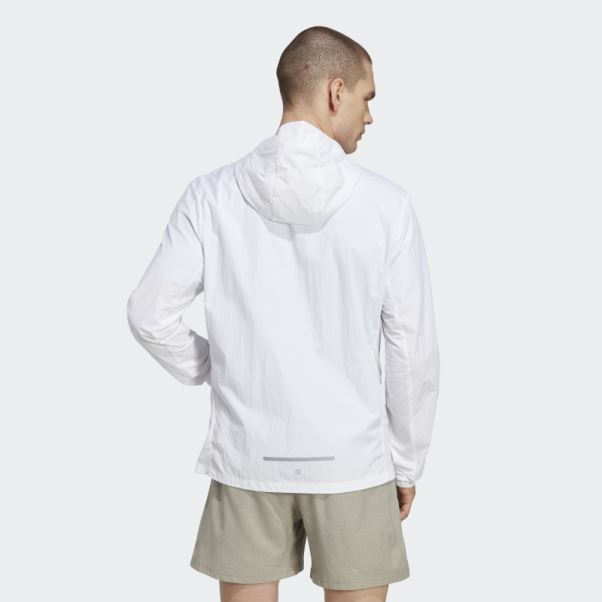 Veste D'échauffement Marathon Blanche Adidas