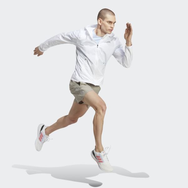 Veste D'échauffement Marathon Blanche Adidas