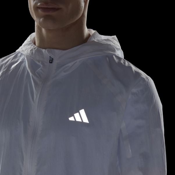 Veste D'échauffement Marathon Blanche Adidas