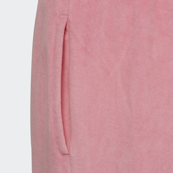 Adidas Pantalon Regular En Velours Rose