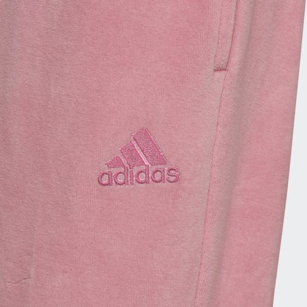 Adidas Pantalon Regular En Velours Rose