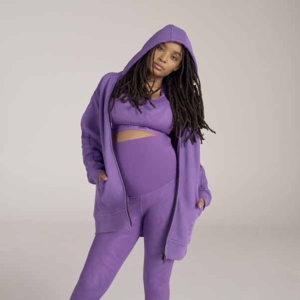 Adidas By Stella Mccartney Truestrength Maternity Veste 3-en-1 Violet Chaud