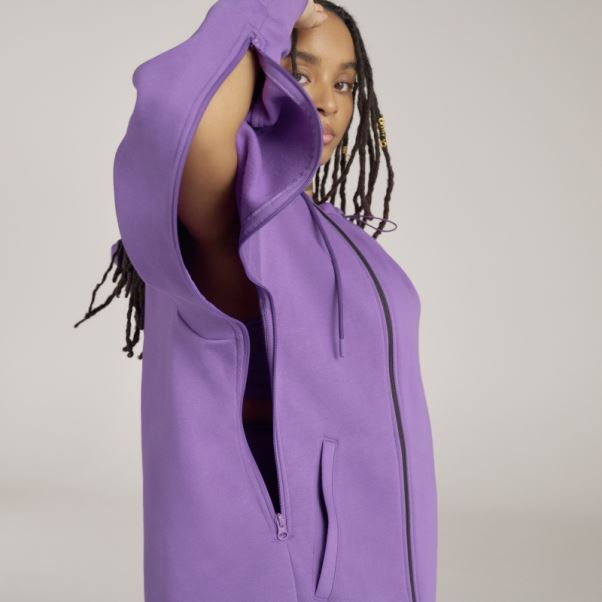 Adidas By Stella Mccartney Truestrength Maternity Veste 3-en-1 Violet Chaud