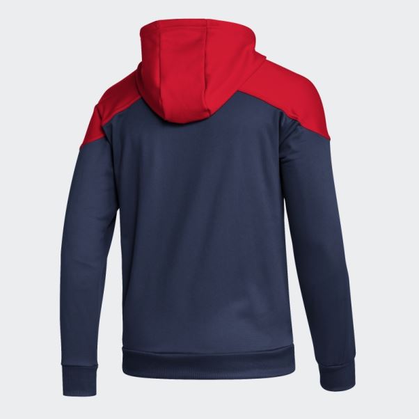 Adidas Vestes Bleues Pull à Capuche Rouge