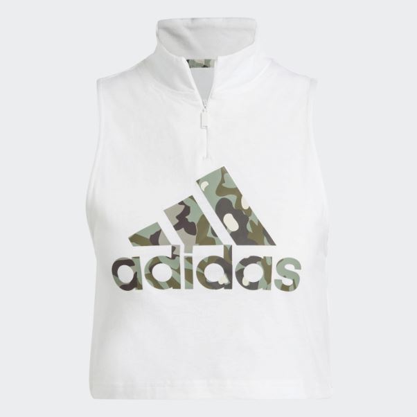 Adidas Débardeur Graphique Blanc