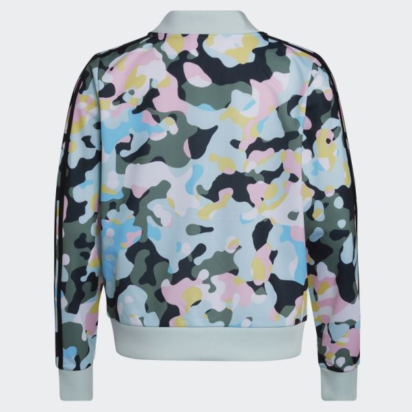 Veste Adidas Allover Print 3 Bandes Blanc