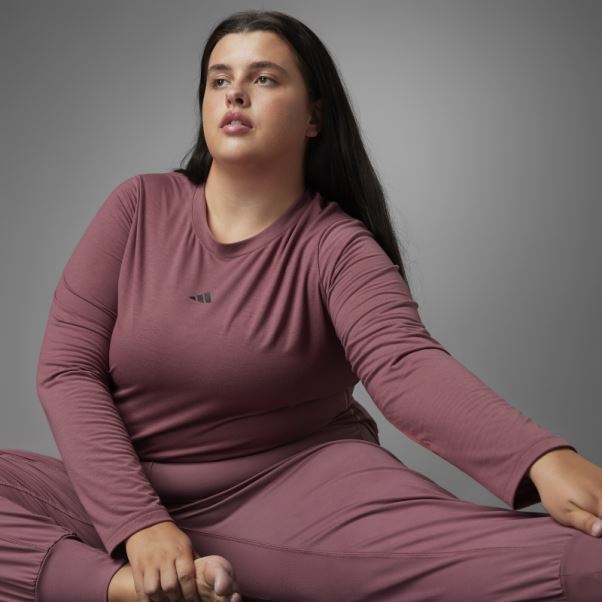 Pantalon De Yoga Authentique Balance Bordeaux (grande Taille) Adidas