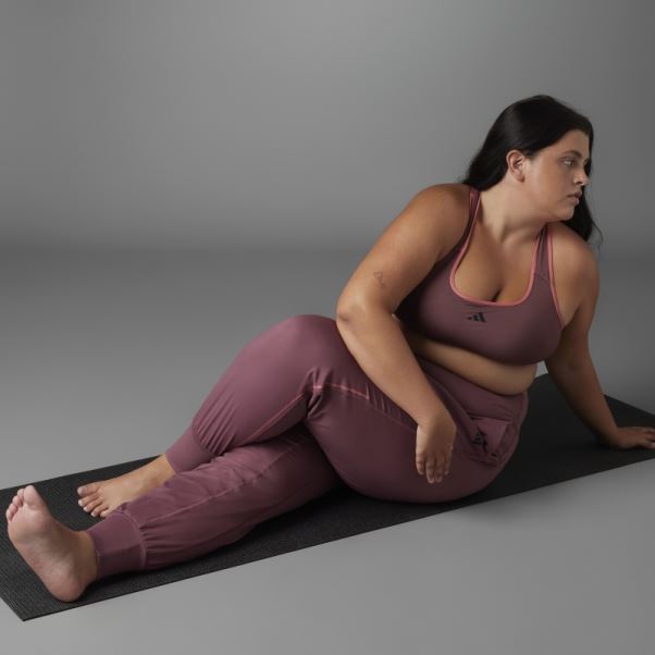 Pantalon De Yoga Authentique Balance Bordeaux (grande Taille) Adidas