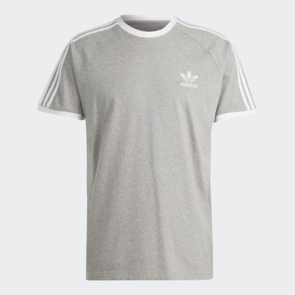 Tee Shirt Adidas Adicolor Classics 3 Bandes Gris Moyen