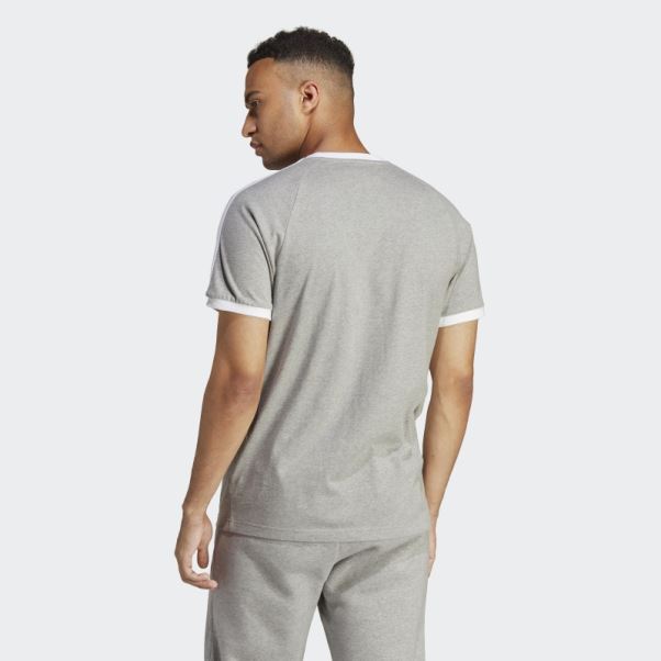 Adicolor Classics T-shirt 3 Bandes Adidas Gris Moyen