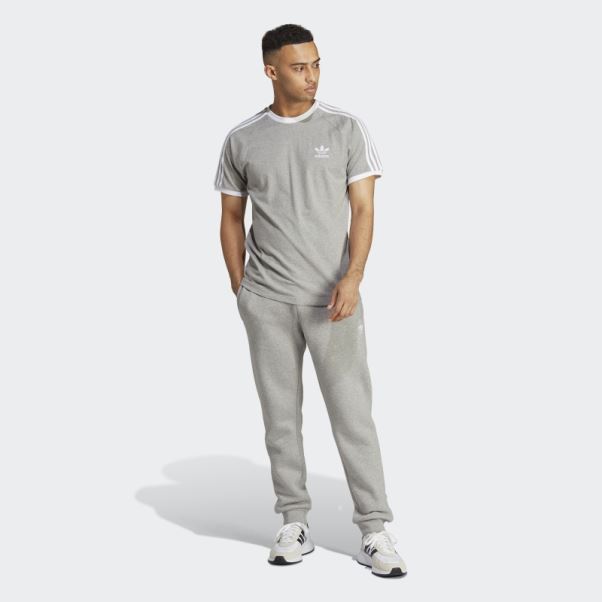 Adicolor Classics T-shirt 3 Bandes Adidas Gris Moyen
