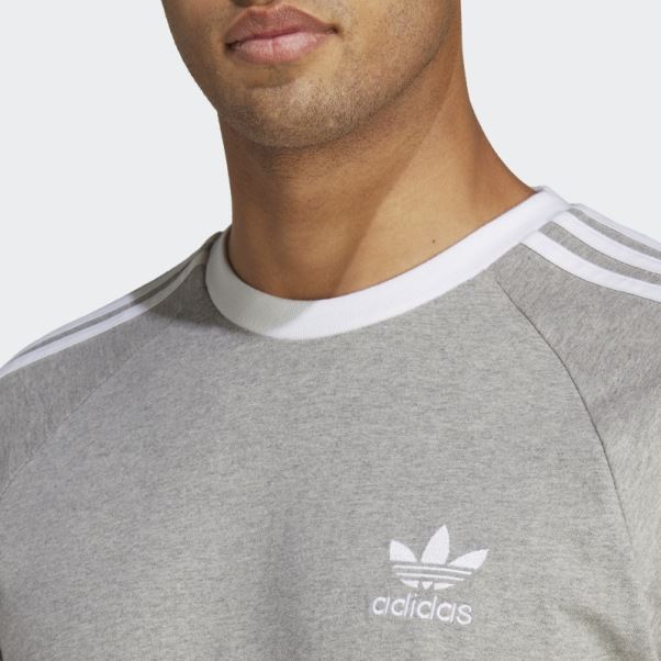 Adicolor Classics T-shirt 3 Bandes Adidas Gris Moyen