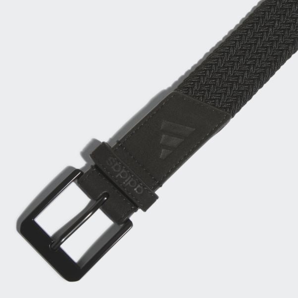 Ceinture Stretch Tressée Adidas Noire