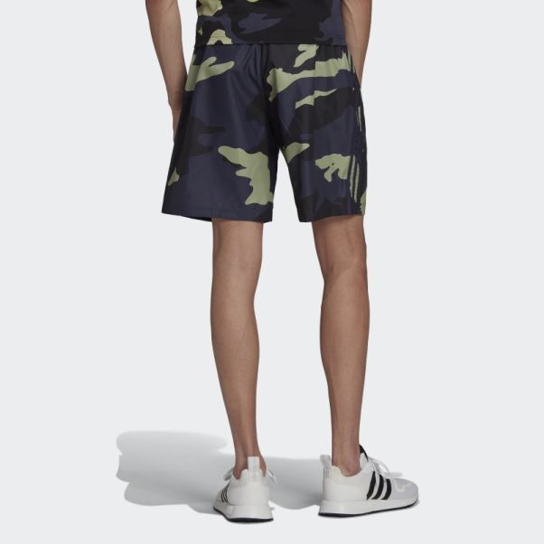 Adidas Short Camouflage Graphique Bleu Marine