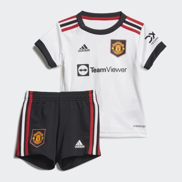 Tenue Bébé Adidas Manchester United 22/23 Extérieur Blanc