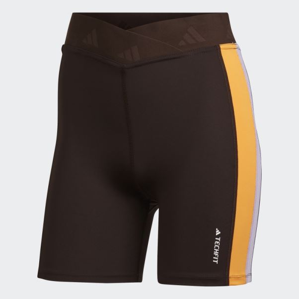 Adidas Leggings Courts Hyperglam Training Techfit Marron Foncé