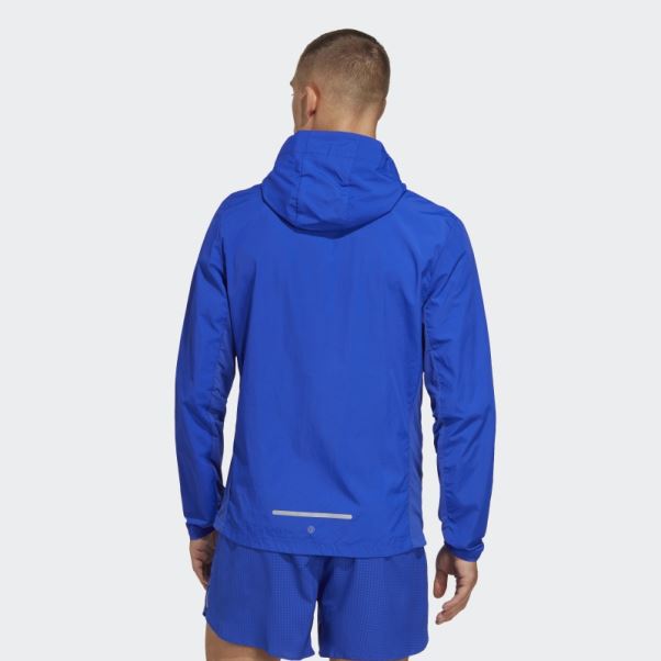 Veste De Course D'échauffement Marathon Adidas Bleu