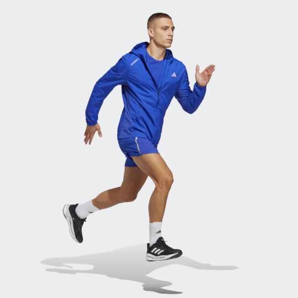 Veste De Course D'échauffement Marathon Adidas Bleu