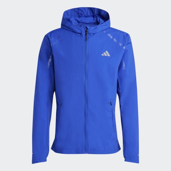Veste De Course D'échauffement Marathon Adidas Bleu