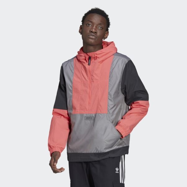 Coupe-vent Adidas Aventure Bloqué Gris Chaud