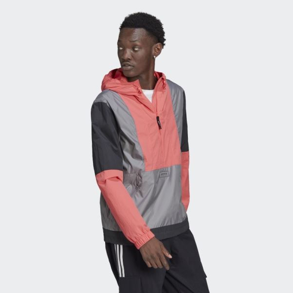 Coupe-vent Adidas Aventure Bloqué Gris Chaud