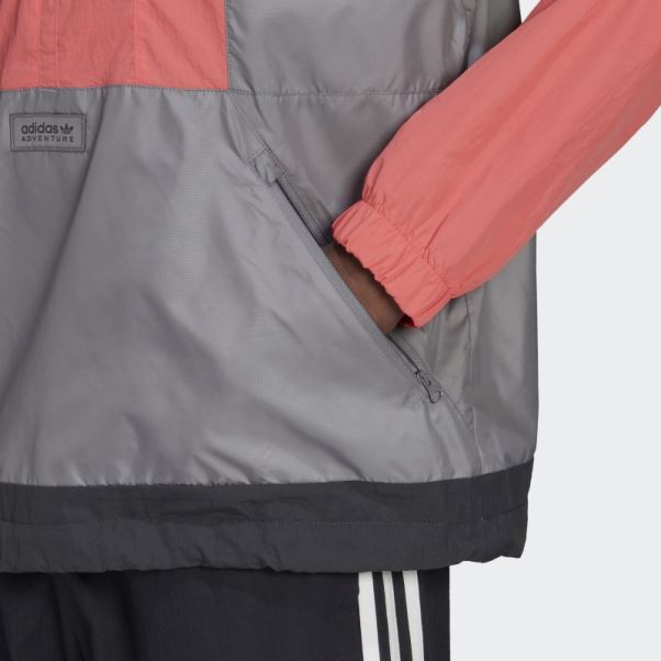Coupe-vent Adidas Aventure Bloqué Gris Chaud