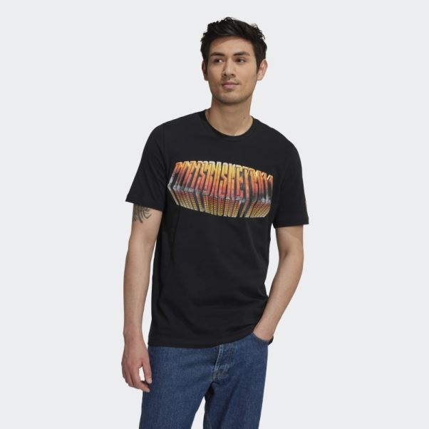 T-shirt Charpentier De Basket-ball Adidas X Paris Noir