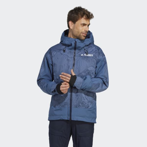 Veste Graphique De Neige Isolée à 2 Couches Adidas Steel Terrex