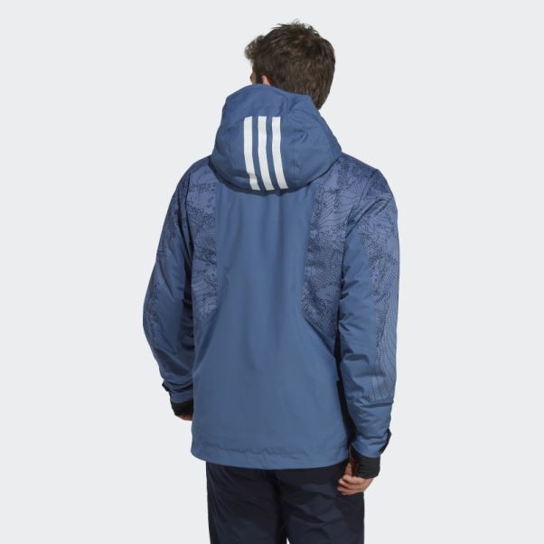Veste Graphique De Neige Isolée à 2 Couches Adidas Steel Terrex