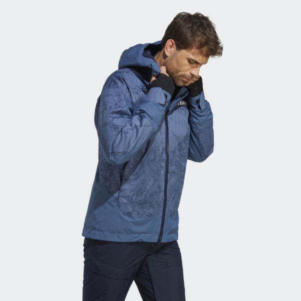 Veste Graphique De Neige Isolée à 2 Couches Adidas Steel Terrex