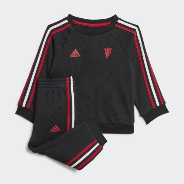 Manchester United 3-stripes Baby Jogger Ensemble Noir Adidas