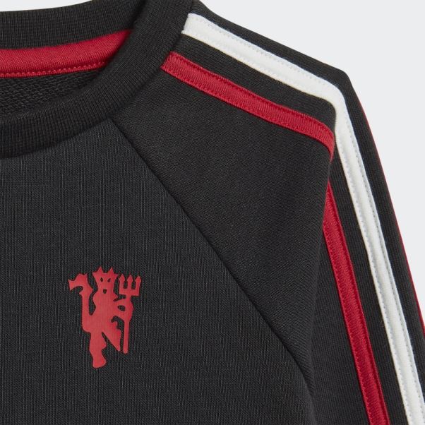 Manchester United 3-stripes Baby Jogger Ensemble Noir Adidas